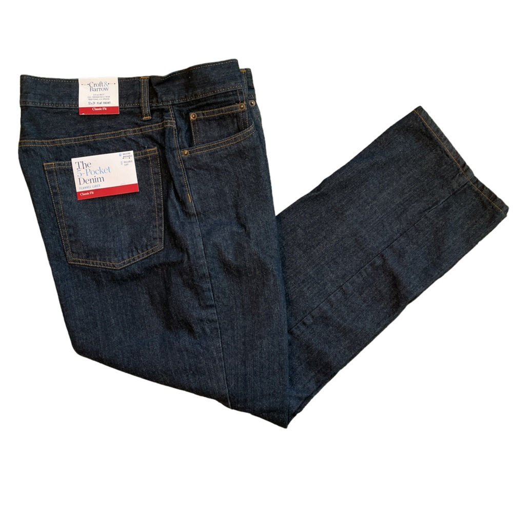 Men’s Croft and Barrow 32x29 fleece lined denim jeans
